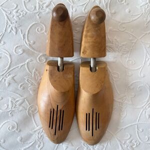 Vintage 40s-50s Rochester Wood Shoe Trees Mens Large Adjustable Pair
